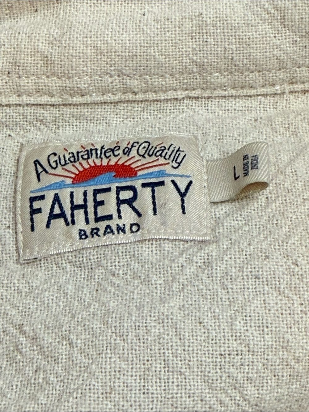 Faherty The Surf Flannel 100% Organic Cotton Oak View Plaid Men’s Large - Picture 4 of 10